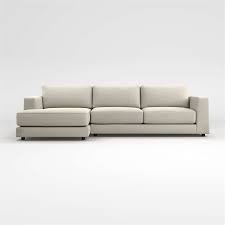 Nolin 6pc sectional plus 1 side table and 1 ottoman (1 armed corner left, 3 armless centers,1 cushioned corner, 1 armed corner right) 3,90200. Peyton 2 Piece Left Arm Chaise Sectional Reviews Crate And Barrel