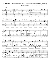 A Friend S Reminiscence Obito Death Theme Piano Sheet Music For Piano Solo Musescore Com