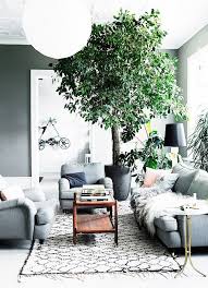 How To Decorate With Large Indoor Plants In Every Home Cozy Grey Living Room Maximalist Decor Living Room Grey