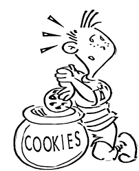 Coloring page of a cookie jar clip art. Boy Stealing From Cookie Jar Coloring Pages Coloring Sky