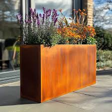 80cm Long Corten Steel Long Tall Trough Metal Planter - Pre-Rusted – Woven  Wood