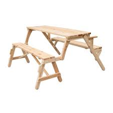 Use table at full 27 ½ height with included leg extensions that also store. Convertible Folding Garden Picnic Table Portable Lightweight Wooden Bench Chair Camping Hiking Camping Tables Chairs