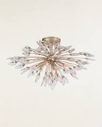 Clear crystal star shaped flush mount minimalist 16/19.5 w led flushmount lighting for parlor. Crystal Ceiling Light Fixture Neiman Marcus