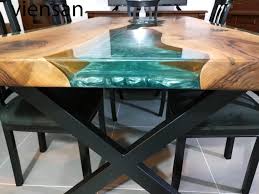 Modern farmhouse dining roomoffice reveal 100 room challenge. Epoxy Table Decor River Dining Table Office Desk Live Edge Etsy
