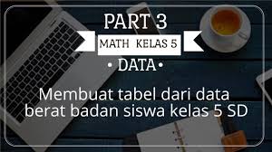 Untuk mencari data siswa pada data tabel. Membuat Tabel Dari Data Berat Badan Siswa Kelas 5 Sd Youtube