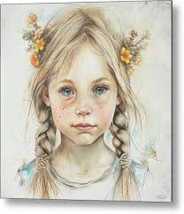 Sweet Sarah Metal Print by Jutta Maria Pusl