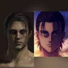Decided to give it a go at making Eren Yeager in Eldenring : r/attackontitan