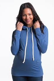 Cozy Nursing Hoodie Blue Nursing Hoodie Maternity Clothes Nursing Clothes