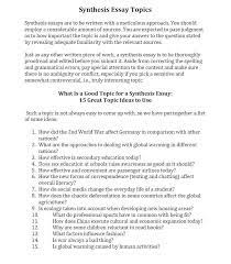 Maybe you would like to learn more about one of these? Synthesis Essay All You Need To Know To Write A Good Synthesis Paper
