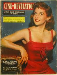 The yang fire is the related element for the monkey symbol. Nicole Maurey Cine Revelation Magazine 09 August 1956 Cover Photo France
