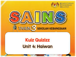 Quizizz Sains Tahun 3 Unit 4 Haiwan Chang Tun Kuet