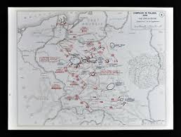 Details About West Point Wwii Map Poland Campaign German Invasion Exploitation Sept 6 14 1939