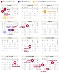 Calendario Laboral De Zaragoza Del 2019 Con Todos Los Festivos