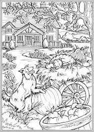 It's a farmer's life in this farm coloring page, which features a cow and other farm animals. Welcome To Dover Publications Fall Coloring Pages Animal Coloring Pages Farm Animal Coloring Pages