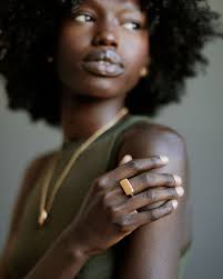 Gold Bar Ring by George Rings