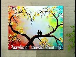 Easy Bird Paintings On Canvas Acrylic On Canvas Painting Acrylic Painting On Canvas Love Birds Easy Painting Yout Canvas Painting Bird Paintings On Canvas Acrylic Painting Canvas