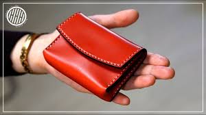 Downloading documents from on line pdf leather bags: Leather Craft Making A Handmade Card Wallet Free Pdf Pattern Youtube