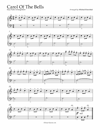 Here you will learn how to play jingle bells on a piano instrument with keyboard. Free Piano Arrangement Carol Of The Bells Easy Beginner Piano Hymns