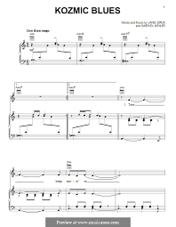 Kozmic Blues Janis Joplin By G Mekler Sheet Music On Musicaneo