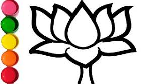 How To Draw A Lotus In Easy Steps For Children Kids Drawings