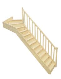 Escalier Pre Monte En Sapin 479 Escalier 1 4 Tournant Escalier Hauteur Sous Plafond