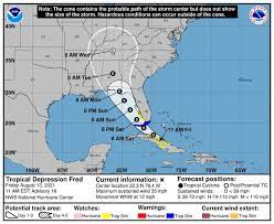 Tropical depression fred moved back over water between cuba, haiti and the bahamas. Ypnso3289gkq5m