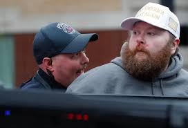 This is James Jordan of Lafayette, Indiana, the MAGA who came to our  protest to intimidate protesters with his assault rifle. Law enforcement  decided that he should go free despite terrorizing a
