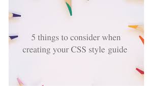 Maybe you would like to learn more about one of these? 5 Things To Consider When Creating Your Css Style Guide Logrocket Blog