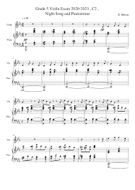 Musicnotes features the world's largest online digital sheet music catalogue with over 400,000 arrangements available to print and play instantly. Grade 5 Violin Exam 2020 2023 C2 Night Song And Pantomime Sheet Music For Piano Violin Solo Download And Print In Pdf Or Midi Free Sheet Music Musescore Com