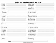 Writing numbers 1 to 100 worksheets. 150 Number Words Activities Ideas Number Words Word Activities Words
