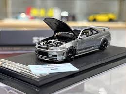 MH 1:64 Scale Gray Skyline GTR R34 NISMO CRS VER Diecast Metal Toy Model |  eBay
