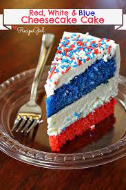 Red White And Blue Cheesecake Cake Recipe Cheesecake Cake Recipes 4th Of July Desserts Desserts