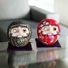 西陣織り 3色 伝統の木目込み技術とモダンデザインが出逢った願掛けだるま 伝統 リビング 仏壇 願掛け