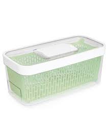 With a handy fill line to guide you, curved corners for smooth dispensing and sturdy, bpa. Oxo Large Green Saver Produce Keeper Ares Kitchen And Baking Supplies