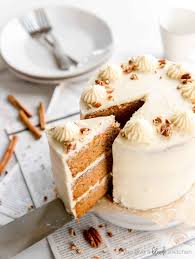 Places the bottom tier (flat side up) on your serving dish. Homemade Carrot Cake Recipe Cream Cheese Frosting