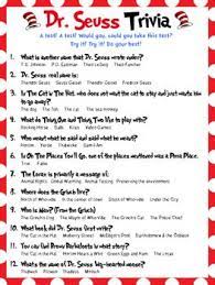 Name 10 in 30 5. Dr Seuss Trivia Dr Seuss Activities Dr Seuss Classroom Dr Seuss Day