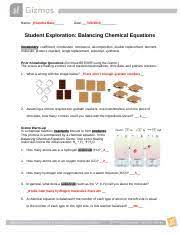 We will often find out this sentence everywhere. Balancingchemequationsgizmo Docx Name Dyllan Barnwell Student Exploration Balancing Chemical Equations Vocabulary Coefficient Combustion Compound Course Hero