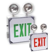 Cwlxte Wet Location Led Exit Sign Incandescent C Emergency Lighting Bow Lighting