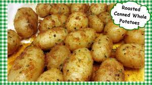 Oven Roasted Aldi Canned Whole Potatoes Side Dish Recipe Potato Recipes Side Dishes Potato Side Dishes Potato Sides