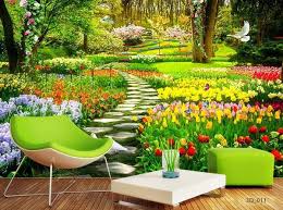 Maybe you would like to learn more about one of these? Jual Sedia Wallpaper Taman Bunga 3d Wallpaper Pemandangan Alam Di Lapak Fina Anjani Bukalapak