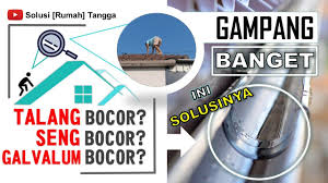 Menambal atap seng boco / jual superband tambal bo. Trik Menambal Atap Seng Bocor Youtube