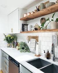 Ring Some Outdoors Into Your Kitchen With Live Edge Wood Shelves Submitted By Indie Boho Nest Link Wood Shelves Kitchen Kitchens Live Edge Wood Shelves