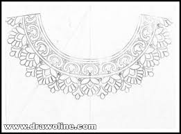 Embroidery sarees border design sketch on tracing paper, pencil draw embroidery flower border pattern. Neck Designs Pencil Sketches For Embroidery Designs Kurti Neck Design Patterns For Hand Works Embroidery Neck Designs Jewelry Design Drawing Embroidery Designs