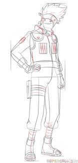 How To Draw Kakashi Hatake Step By Step Drawing Tutorials Drawing Tutorial Naruto Drawings Easy Naruto Drawings