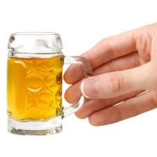 bar@drinkstuff Mini Stein Glass 1.6oz  45ml - Set of 4 - Mini Beer Tankard  Style Shot Glasses : Amazon.co.uk: Home & Kitchen