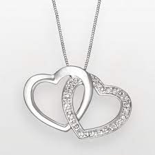Two Hearts Forever One Sterling Silver 1 4 Ct T W Diamond Heart Pendant Kohls Heart Pendant Diamond Diamond Heart Sterling Silver Pendants