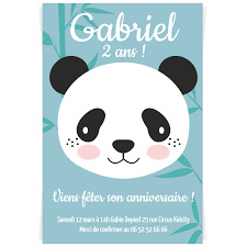 Votre bébé va bientôt avoir 1 an et vous avez du mal à croire que cette année soit passée si rapidement !le premier anniversaire si vous êtes à court. Invitation A Personnaliser Panda Pour L Anniversaire De Votre Enfant Annikids