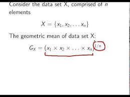 Introduction To Statistics Geometric Mean Youtube