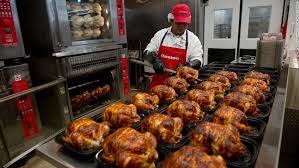This has been at my costco at least 6 months perhaps longer. Costco Is Going To Extremes To Keep Its Rotisserie Chickens At 4 99 Cnn