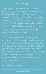 I Claim You Wedding Vows To Husband Wedding Vows Wedding Vows Examples
